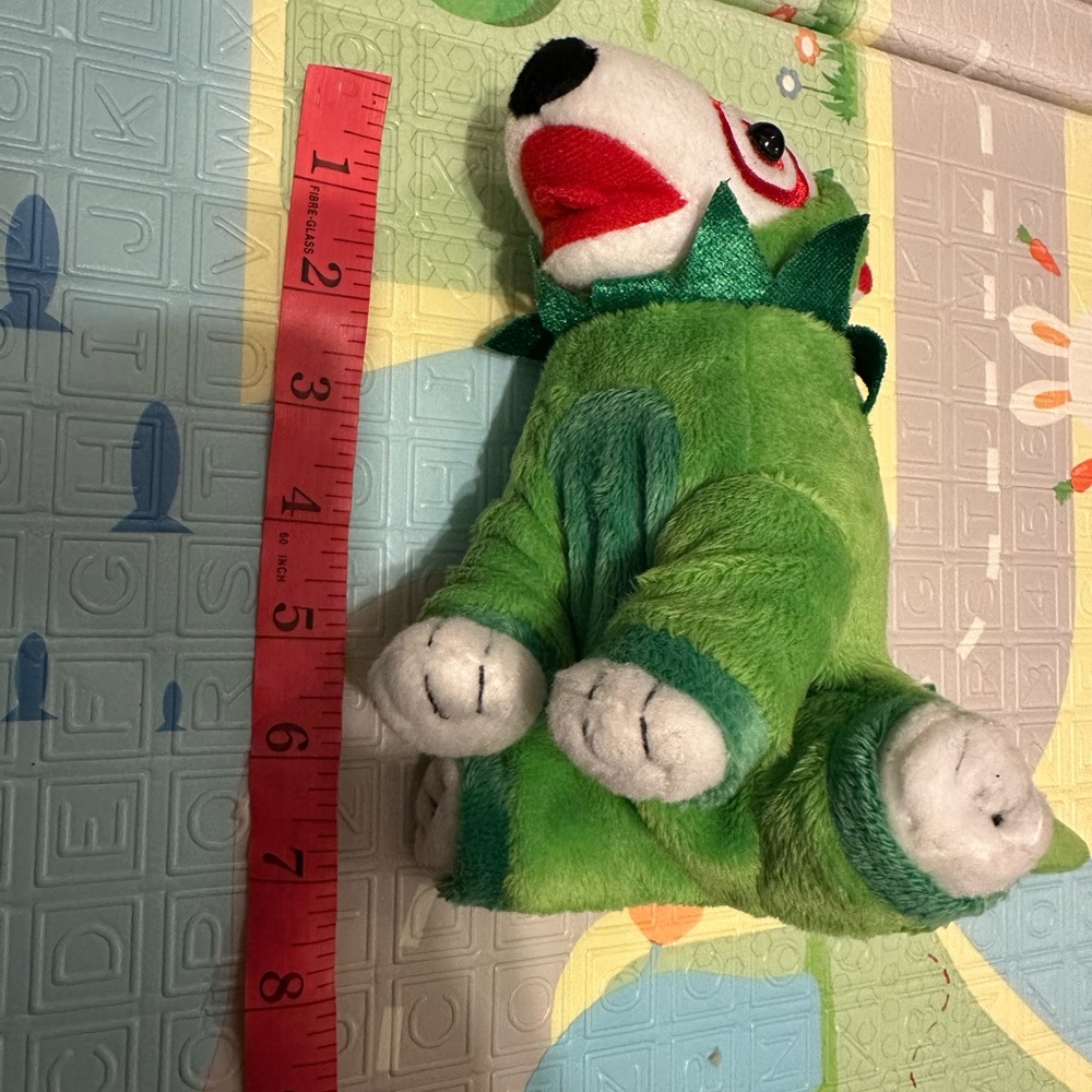 2012 Target Bullseye Dog Dinosaur Plush Green 7” Halloween Costume - Picture 6 of 10